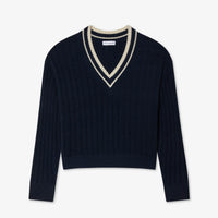 Cashmere Varsity V Neck