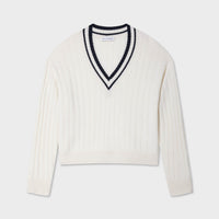 Cashmere Varsity V Neck