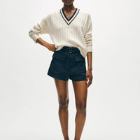 Cashmere Varsity V Neck