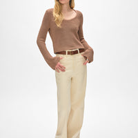 Cotton Tape Fluted Top
