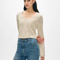 Cotton Tape Fluted Top