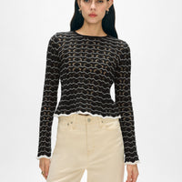 Cotton Pointelle Stitch Top