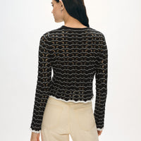 Cotton Pointelle Stitch Top