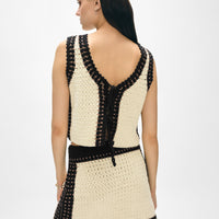 Hand-Crochet Reversible Tie Tank