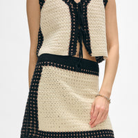 Hand-Crochet Reversible Tie Tank