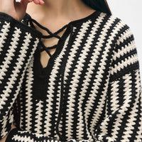 Hand-Crochet Cotton Splitneck