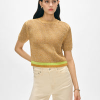 Cotton Mesh T-Shirt