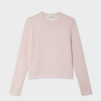 Cashmere Waffle Mesh Crewneck