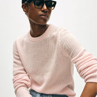 Cashmere Waffle Mesh Crewneck
