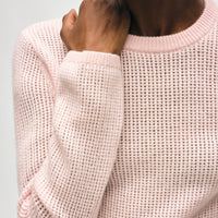 Cashmere Waffle Mesh Crewneck