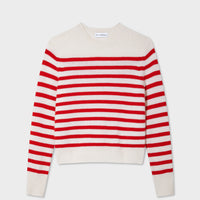 Cashmere Striped Crewneck