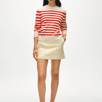Cashmere Striped Crewneck