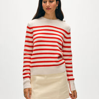 Cashmere Striped Crewneck