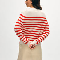 Cashmere Striped Crewneck