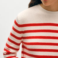 Cashmere Striped Crewneck