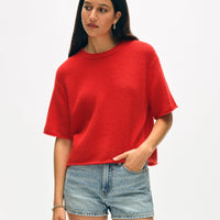Cashmere Waffle Mesh Tee