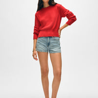 Soft Cotton Rib Trim Sweatshirt
