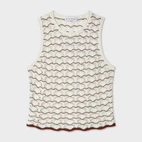 Cotton Pointelle Stitch Tank