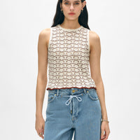 Cotton Pointelle Stitch Tank