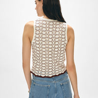 Cotton Pointelle Stitch Tank