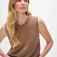 Cotton Blanket Trim Tank