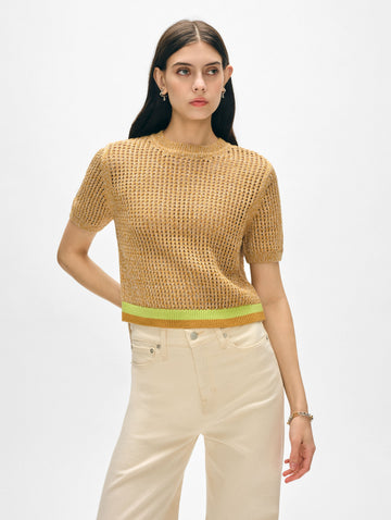 Cotton Mesh T-Shirt