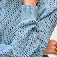 Fine Cotton Bouclé Mesh Sweatshirt