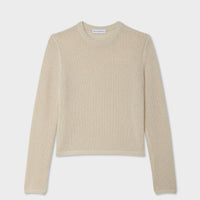 Cashmere Waffle Mesh Crewneck