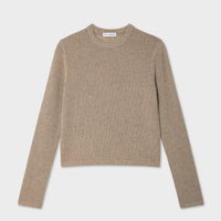 Cashmere Waffle Mesh Crewneck