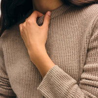 Cashmere Waffle Mesh Crewneck
