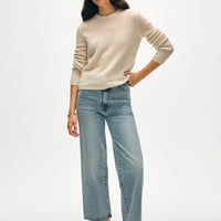 Cashmere Waffle Mesh Crewneck