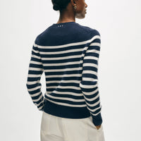 Cashmere Striped Crewneck