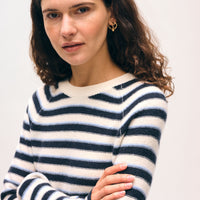 Cashmere Striped Sweatshirt